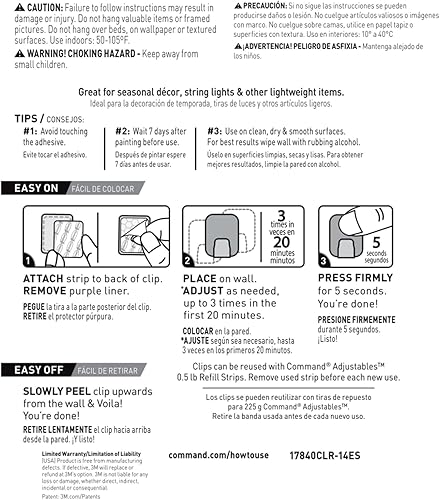 Miniatura 6 de 9.8 ft 17840clr-14es Command - Ganchos ajustables, pequeño