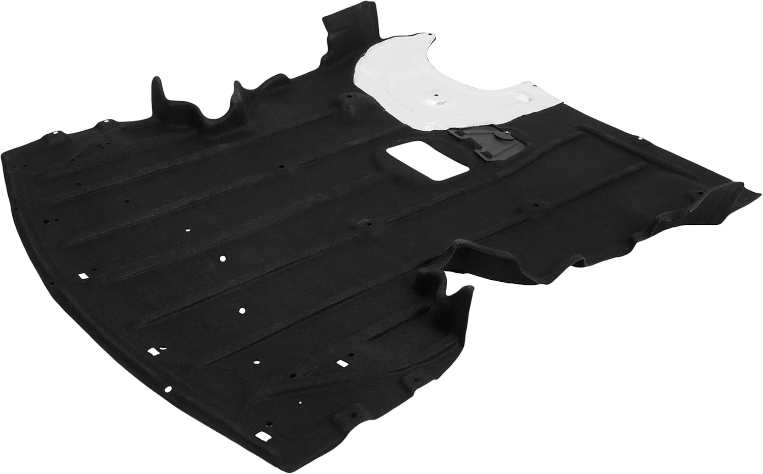 KUAFU Front Engine Splash Shield Compatible with 2006-2013 BMW 3-Series Black Rubber Polyester w/Aluminum Pad Replacement for BM1228118 BM1228168 51757129341 Undercar Center Engine Shield Guard