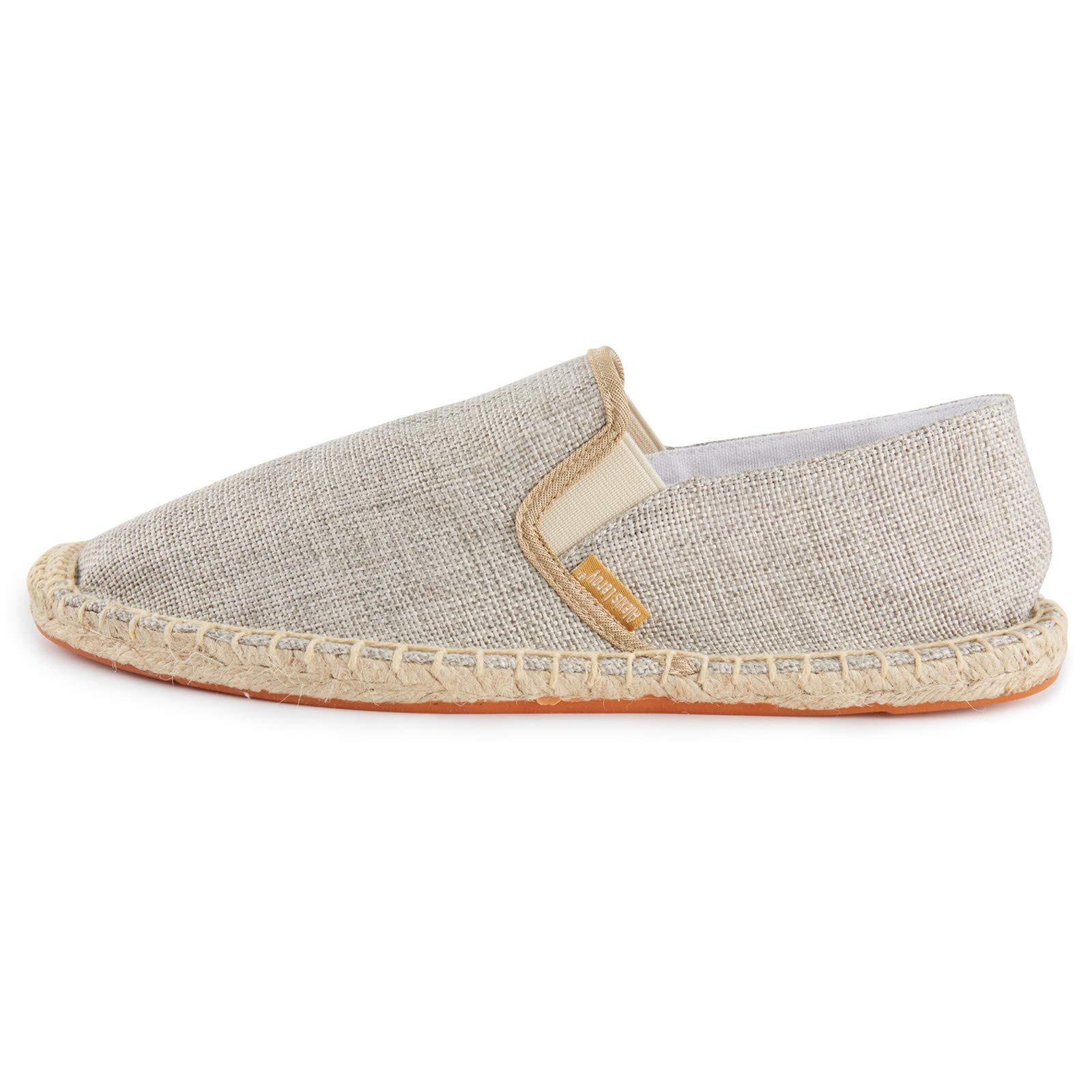 Alexis Leroy Jednolity kolor Slipper Espadryle Męski Flats Slip-On z płótna żaglowego Beżowy 45 EU