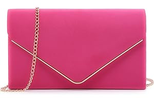 Classic and Elegant Pink Faux Suede Evening Clutch Purse