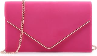 Dasein Women Faux Suede Clutch Purse Evening Bag Bridal Formal Handbag