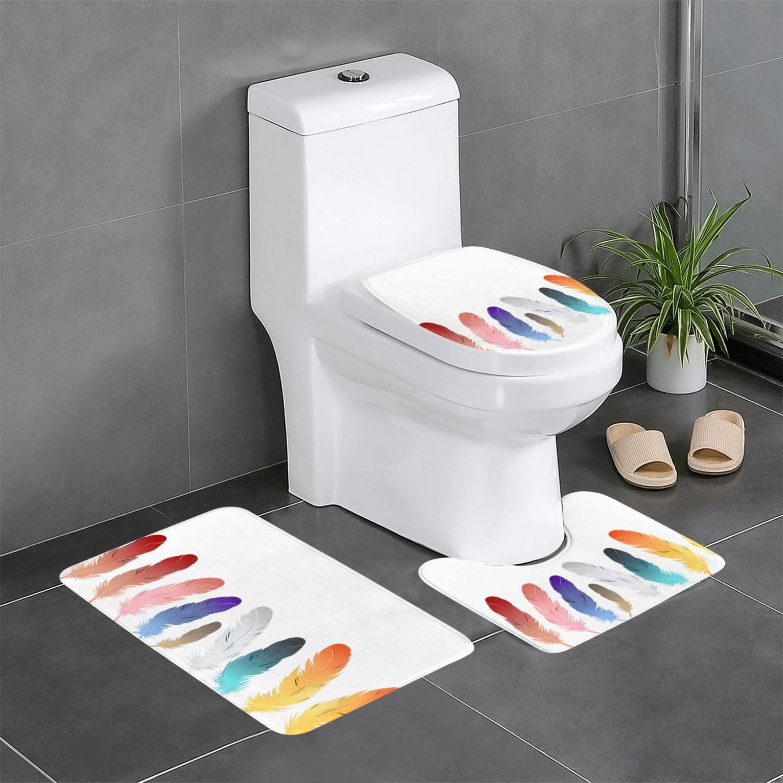 Tapis de salle de bain antidérapant pour éviter les glissades lot de 3