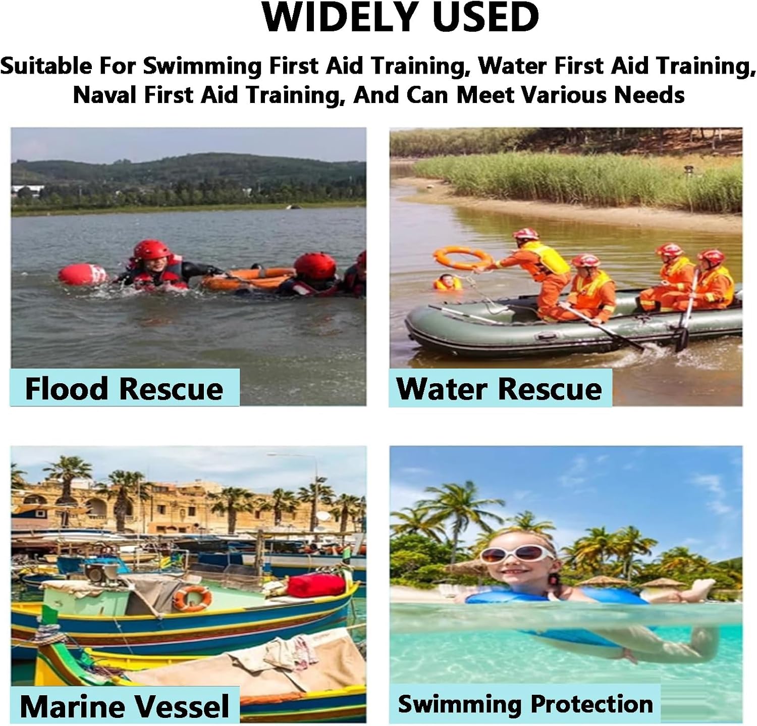 Water Life-Saving Training Dummy,Reusable Drowning Prevention Education Tools,for Water Life Saving Competitive Events(Orange)