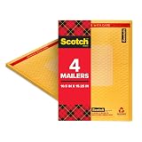 Scotch Plastic Bubble Mailer, 10.5 in x 15.25 in, Size 5, Yellow, 4-Pack – view 1