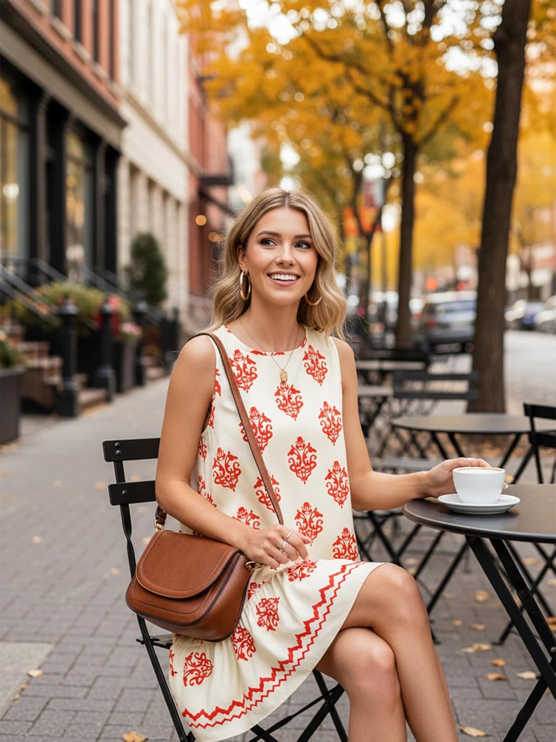 BLENCOT Womens Boho Dress Sleeveless Ruffle Mini Summer Vacation Casual Dresses - Image 6