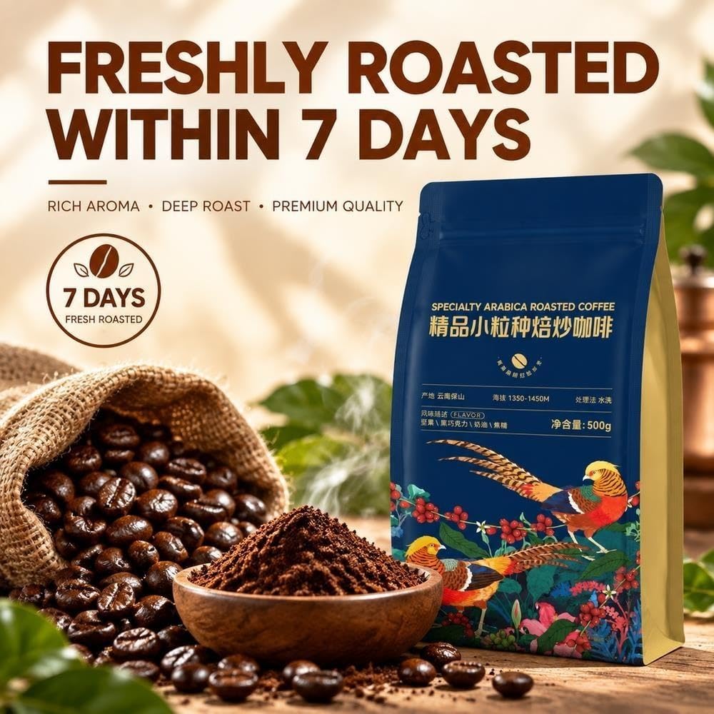 Café Arábica De Tostado Oscuro En Grano 500g