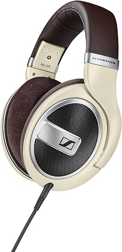 Sennheiser HD 599 Ivory Open-Back Headphones for Audiophiles