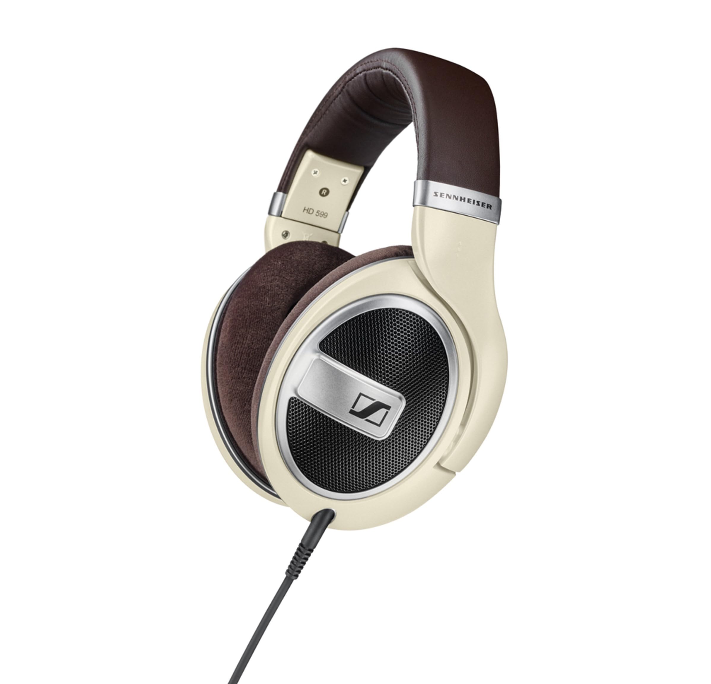 Sennheiser HD 599 Around-Ear Open-Back Around Ear Headphone - Ivory Color & Matte Finish (Pack of 1), Wired
