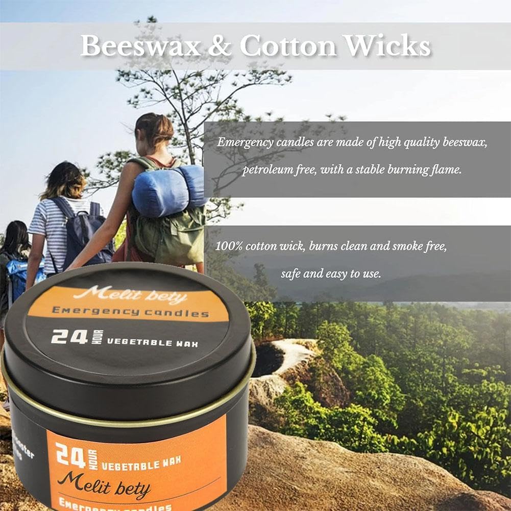 12 Pcs Emergency Candle Bulk, 24 Hours Long Burning Survival Soy Wax Candles for Power Outages Survival Outdoor Activities,Jar Candle for Emergency Winter Storm Hunting Camp Essentials (Black)