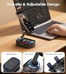 Jorest Wireless Induction Speaker,Phone Speaker Amplifier with Bluetooth, Foldable Cell Phone Stand for iPhone Android,Gifts for Men Women Teens,Birthday Anniversary Stuff,Desk Kitchen Bedside Gadget