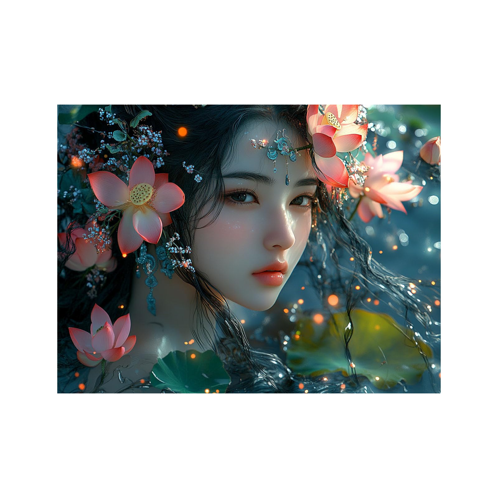 Impression sur toile moderne grand format fleur de lotus rose - 8