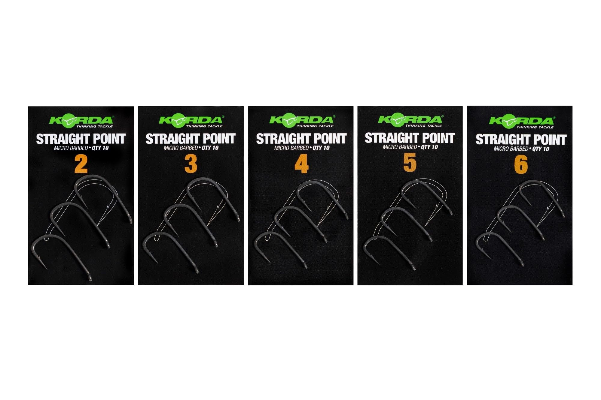 Korda Straight Point Micro Barbed Qty 10 (Size 6)