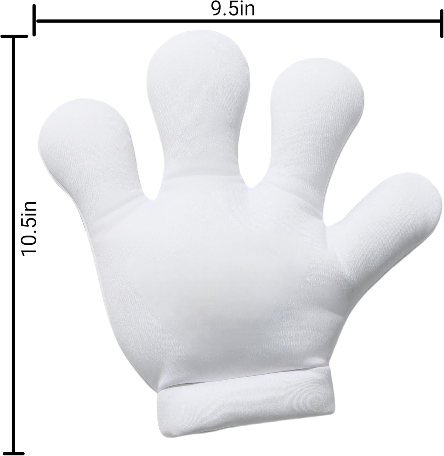 Potato-Inspired 3D Cartoon Mouse Gloves with Polyester Fiber Fill 10 Inches - Classic Cartoon Style Costume Accessories for Cosplay Halloween Parties, Role-Playing Games (One Size Fits All)
