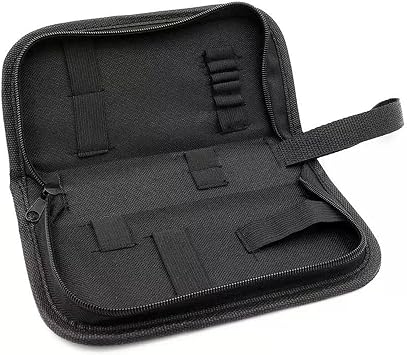 A-xctoe Tool Bag Organizer, Oxford Tool Case Hardboard Kit, Portable Small Tool Pouch with Zipper, Handheld Screwdriver Pouch Tool Kits Organizer for Carpenter Mechanic