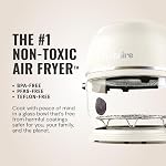 Non-Toxic Air Fryer - Glass AirFryer 5 Quart w/ 360 Visibility, Self-Cleaning, 400F Vortex Air Fryer for Even Cooking, BPA-Free Teflon Free, 9-in-1 Functions, Rotisserie, Roast, Bake