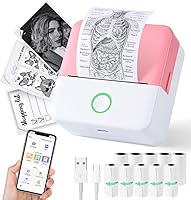 Vista 13 de cudinham Mini impresora Print Pods, fabricador de pegatinas térmico sin tinta con 10 rollos de papel de impresión, Printpod de bolsillo