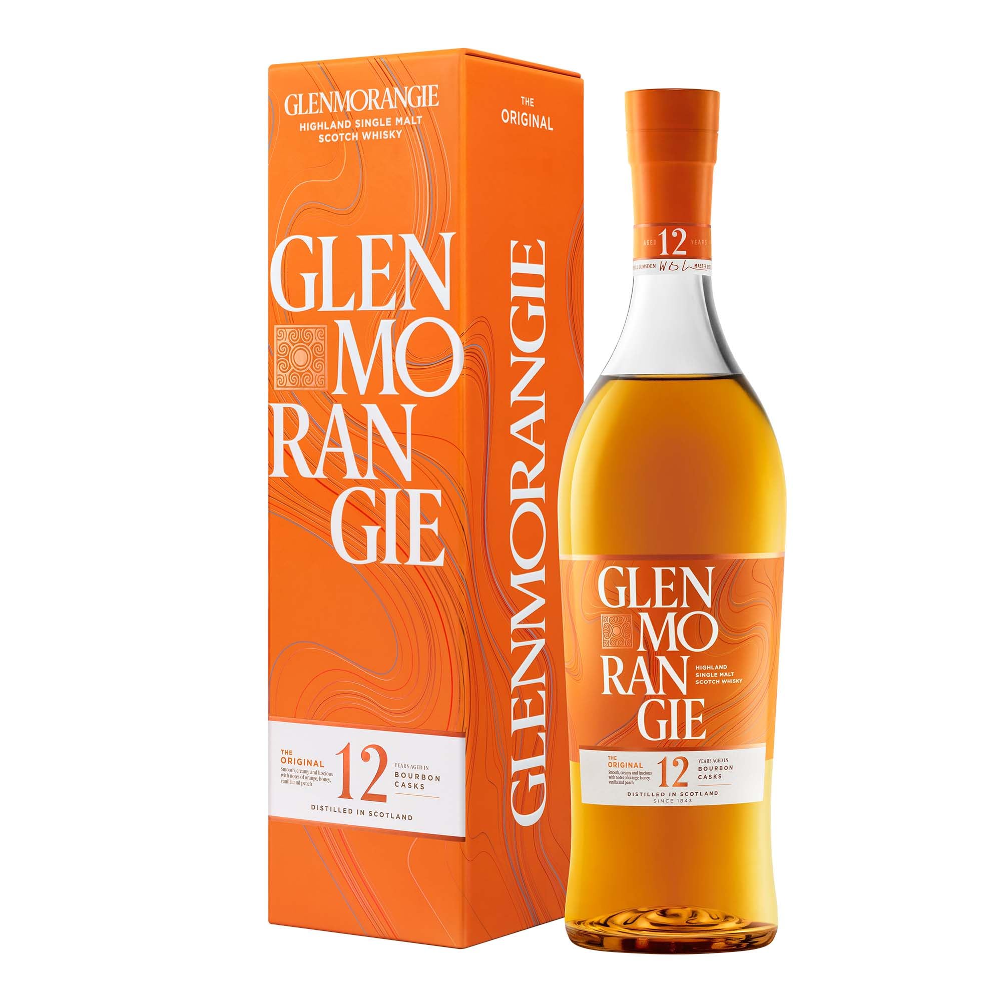 Glenmorangie The Original 12 Years Old Single Malt Scotch Whisky, 70cl, in Geschenkbox | 12 Jahre in Bourbonfässern gereift | Weich, elegant & harmonisch | Highland-Whisky