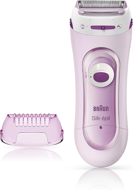 Braun Silk-épil Lady Shaver 5-100 2-in-1 Wireless Electric Women's Razor and Trimmer, Pink
