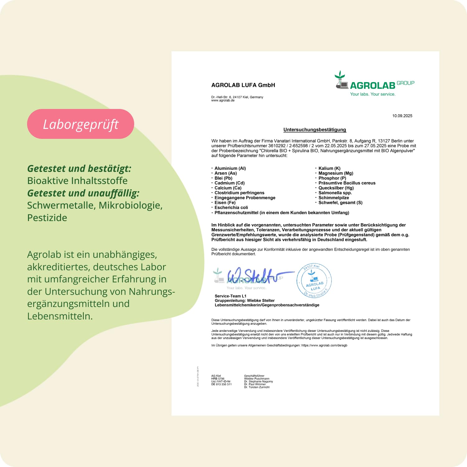 Bio Spirulina Chlorella Vegavero | Hochdosiert: 2000 mg Pulver | 240 Kapseln | Laborgeprüft | Vegan & Ohne Zusätze