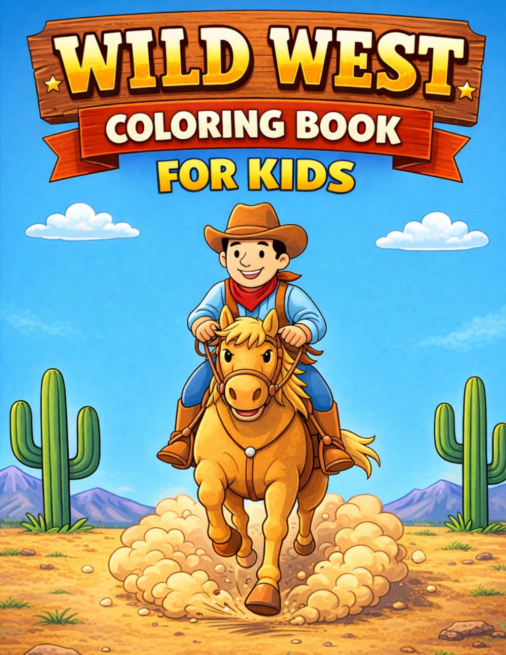 Wild West Coloring Book for Kids: A Fun Adventure Through Western Towns, Cowboys, Sheriffs, and More !