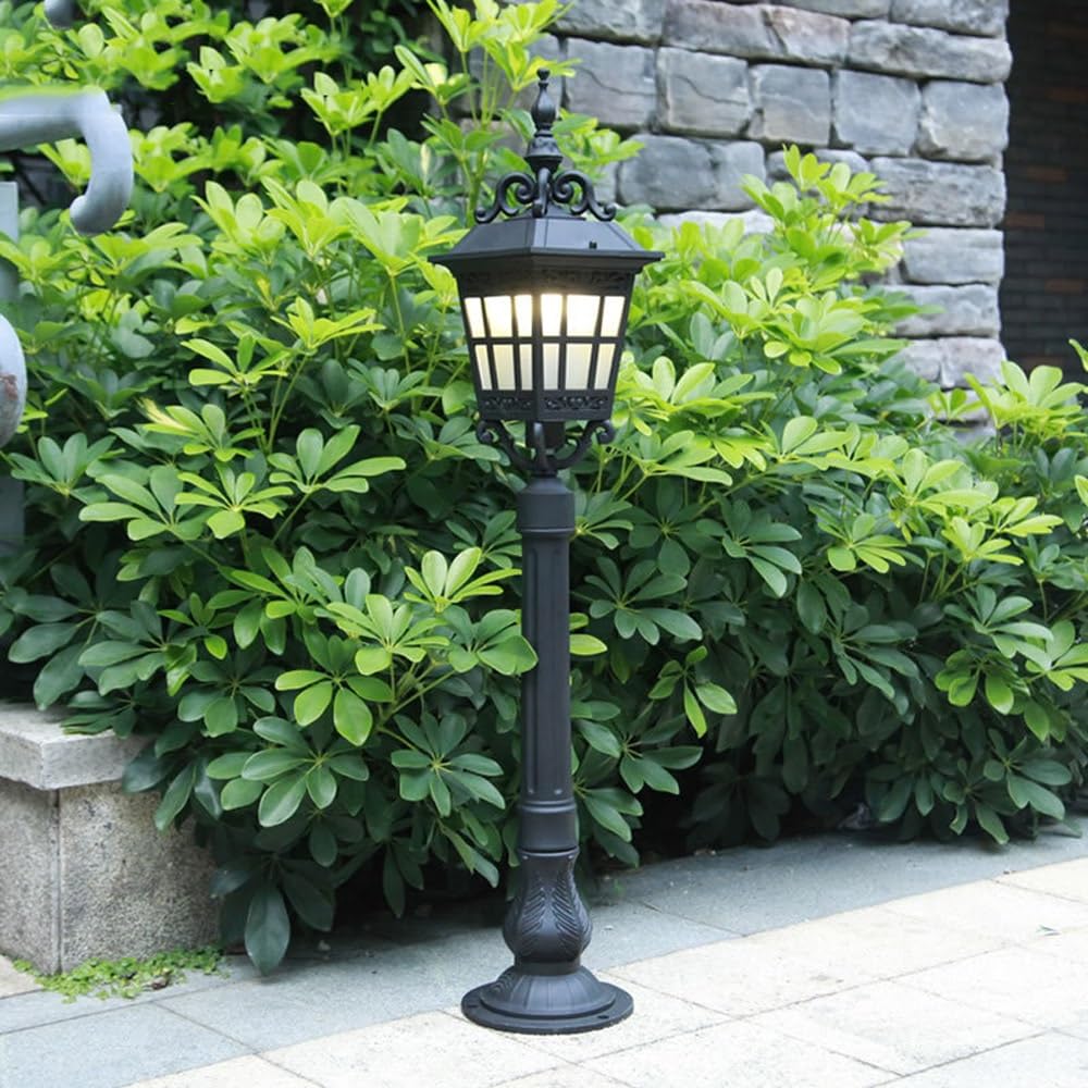 Générique Lampe de poteau de clôture européenne en finition noire