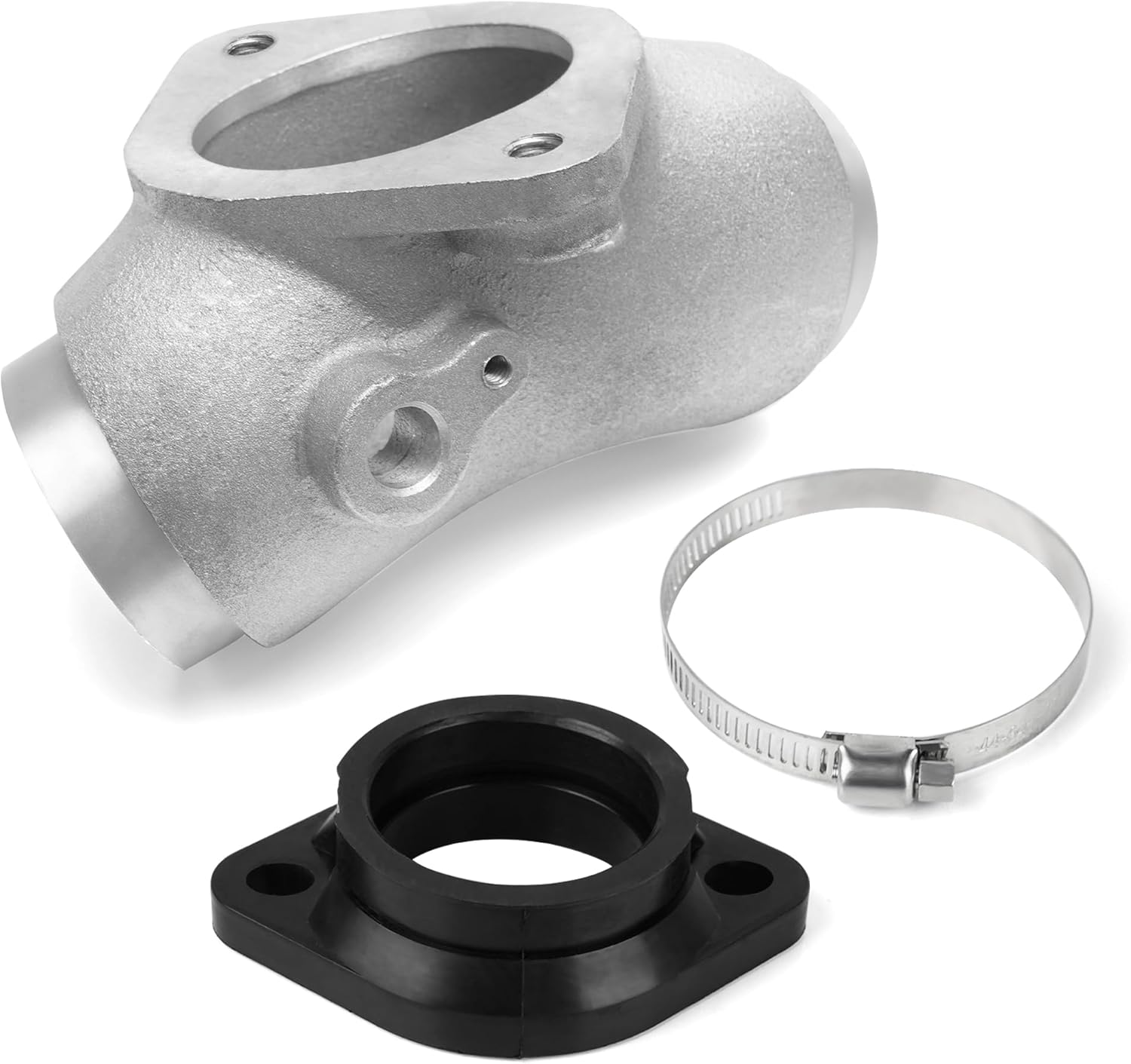 Carb Intake Manifold 42mm Rubber Flange Mounting Adapter Kit For Harley-Davidson Softail FXST FXSTI Electra Glide FLHT FLHTI Twin Cam w/MAP Sensor Hole HS42/061-45TC