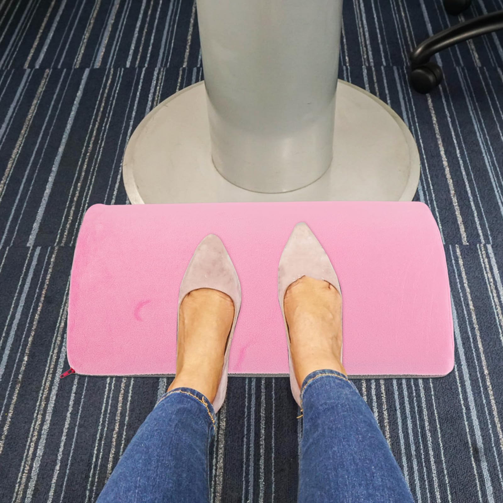 ULTECHNOVO Fußkissen für Schreibtisch und Büro, Rosa, 1 Stück