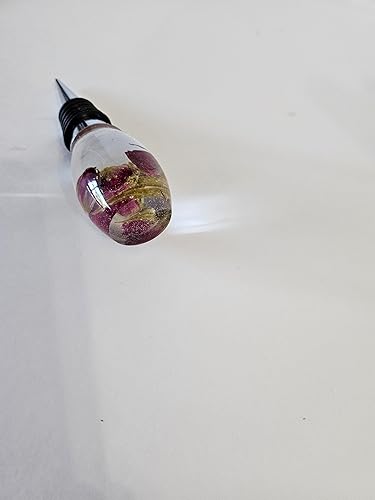 tapon de botella de vino protector de vino (rojo con flor) disponible en Yaxa El Salvador