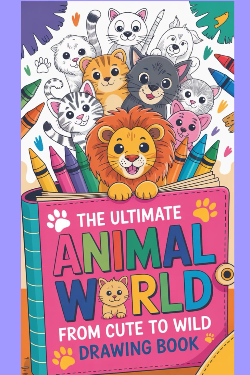 The Ultimate Animal World – From Cute to Wild Drawing Book: A Fun and Creative Animals Drawings Adventure for Kids | Explore 30+ Cute, Wild & Amazing Creatures with Easy-to-Follow Outlines