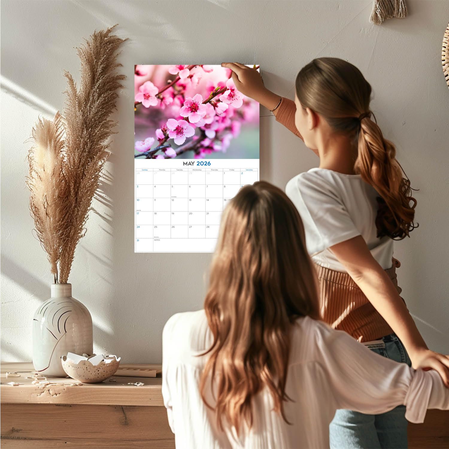 Calendario de temporada 2024 y 2025, calendario mensual de pared de temporadas, 12 x 18 pulgadas, abierto, papel grueso que no se corre, regalo, planificador académico para profesores, organización y