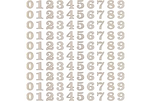 100-Pack Unfinished Wooden Numbers for Creative Crafting and Educational Play