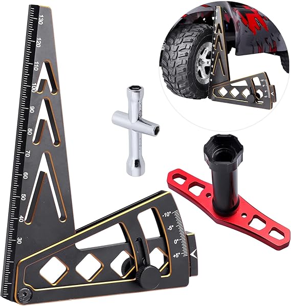 Hobbyfire Aluminum Metal RC Car Camber Gauge Height Gauge
