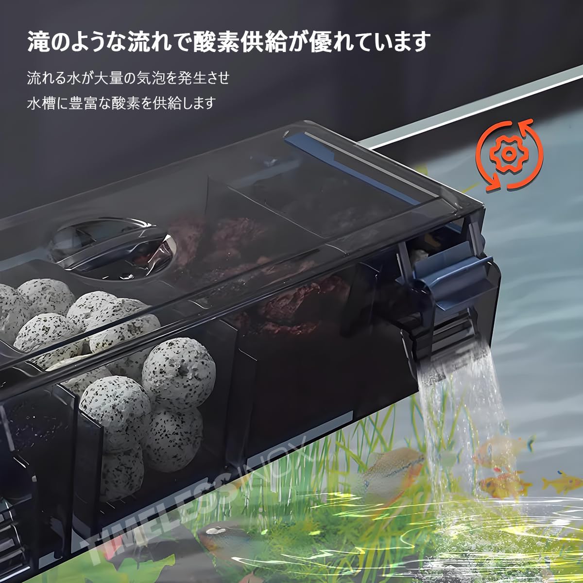 Amazon | 水槽 フィルター 外掛け 上部 外部フィルター 30~60cm水槽