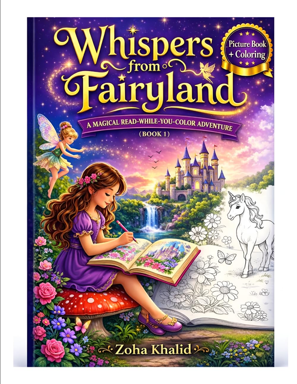 Whispers from Fairyland: A Magical Read-While-You-Color Adventure