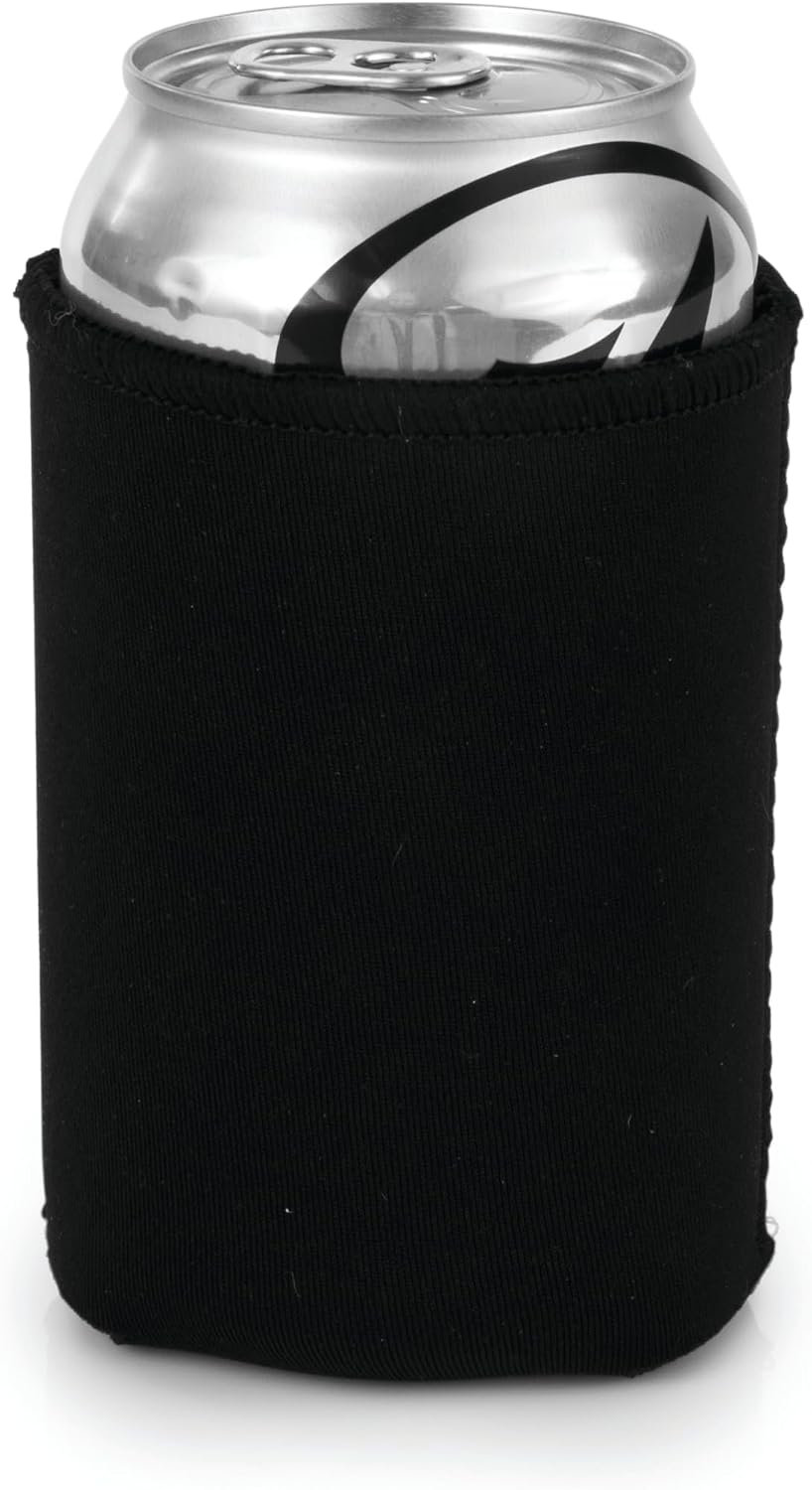 True Boozie™ Neoprene Drink Sleeve, Standard Can Cooler for Beer, Seltzer, Cocktails, Insulated Neoprene, Black, Set of 1 image 3