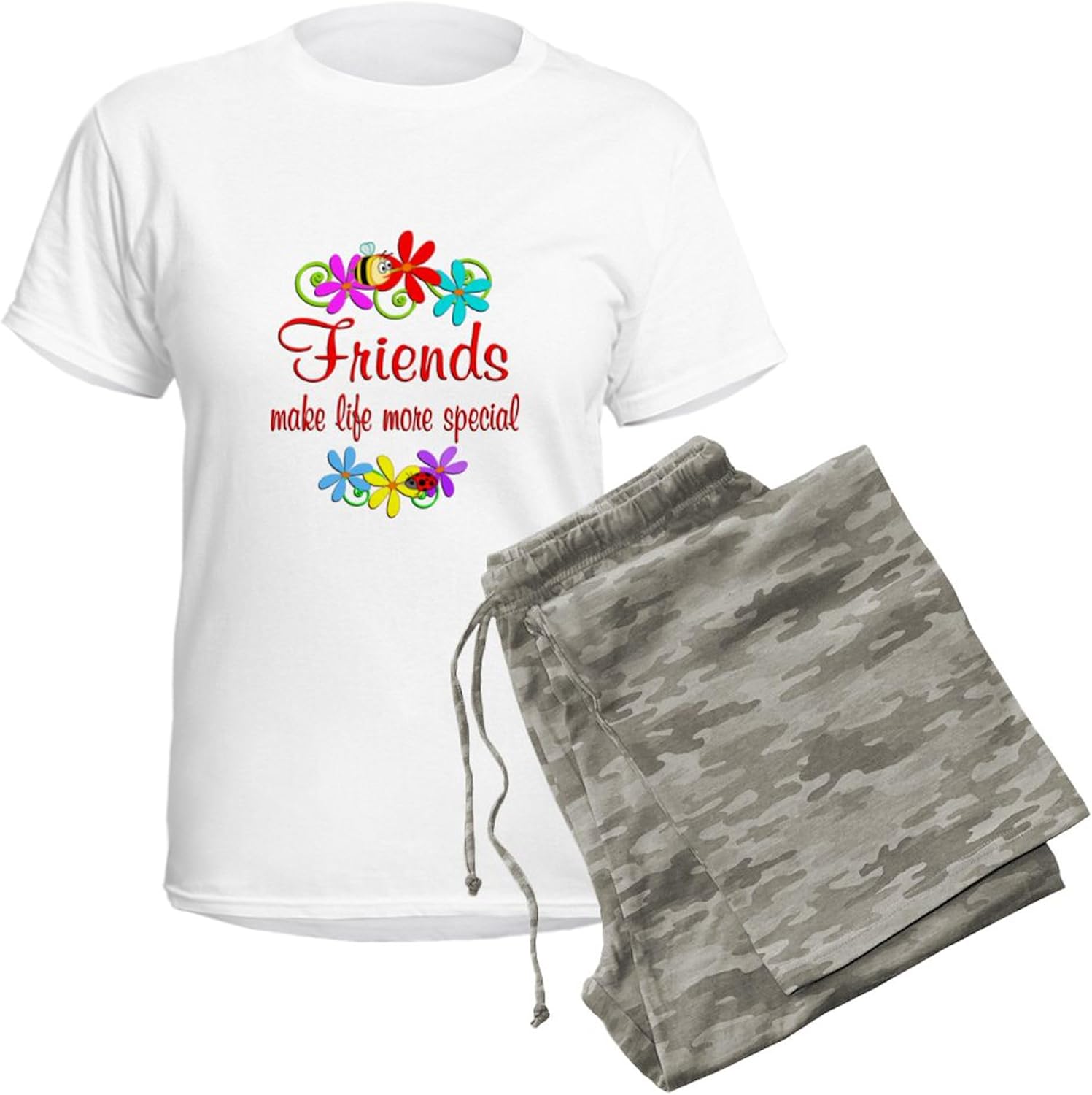 CafePress Special Friend Women's Light Pajamas Women's Novelty Cotton Pajama Set, Comfortable PJ Sleepwear