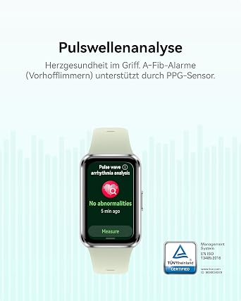 HUAWEI Band 11 Smartwatch Fitness Tracker mit 162 AMOLED-Display 1500 Nits Herzfrequenz- & Schlaftracking SpO2 Bis zu 14 Tage Akku Bluetooth Android & iOS Legierungsgehäuse Weiß