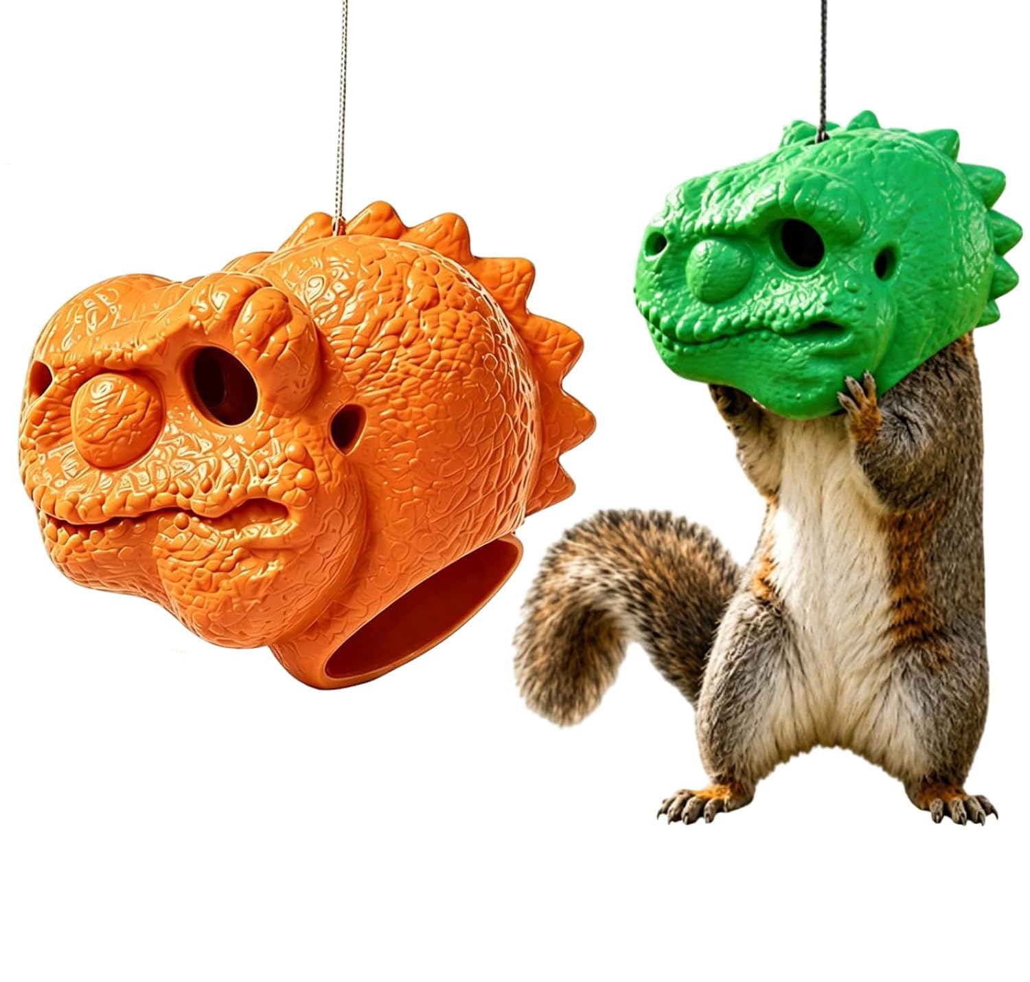 Mangeoire à écureuils dinosaure amusante pour offrir un cadeau original aux amoureux de nature