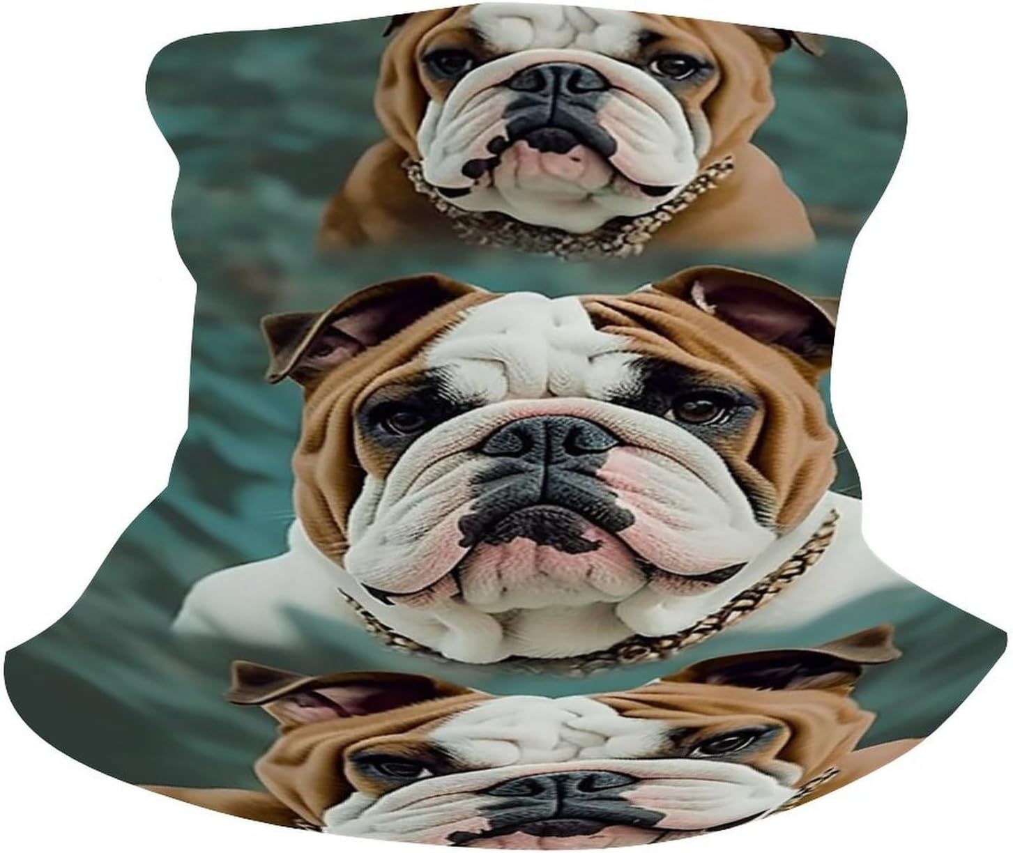 Sun UV Protection Neck Gaiter Upf 50+ Balaclava Ski Funny English Bulldog Face Mask Summer Face Cover Scarf Breathable Bandana for Fishing Hunting Kayaking Hiking Cycling Outdoor Activities