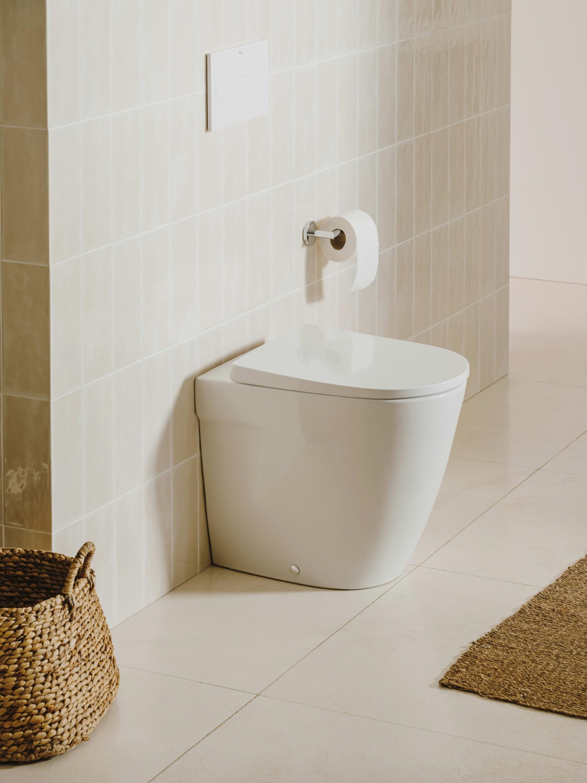 Roca A347687000 Tasse für die Wand, Rimless, Dual-Entlüftung