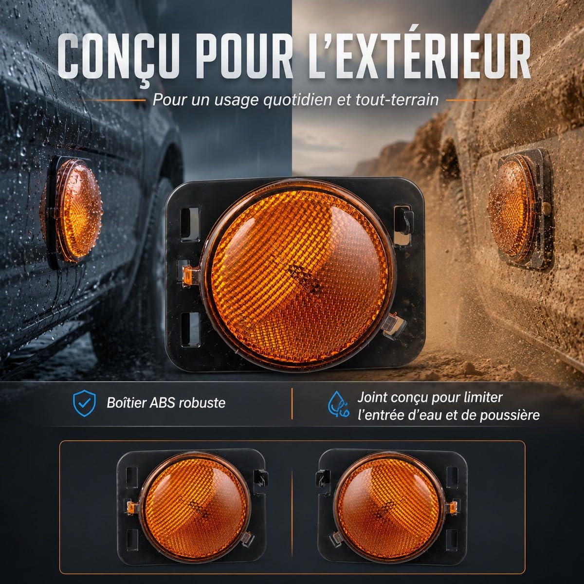 Pour Jeep Pour Wrangler JK 2007-2018 clignotant latéral feu répétiteur