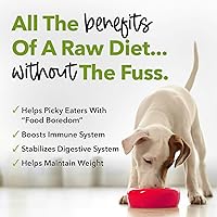 Vista 12 de iHeartDogs Dog Food Topper - Freeze-Dried Raw Dog Food Seasoning with Collagen Peptides - Grain Free Superfood Meal Mixer (Beef, 3 Ounce)