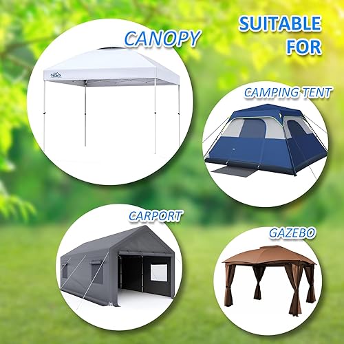 Miniatura 6 de Cecarol Paquete de 4 bolsas de peso para sacos de arena para toldo, bolsas de equipo para tienda de campaña de carpa de gazebo, base de sombrilla de