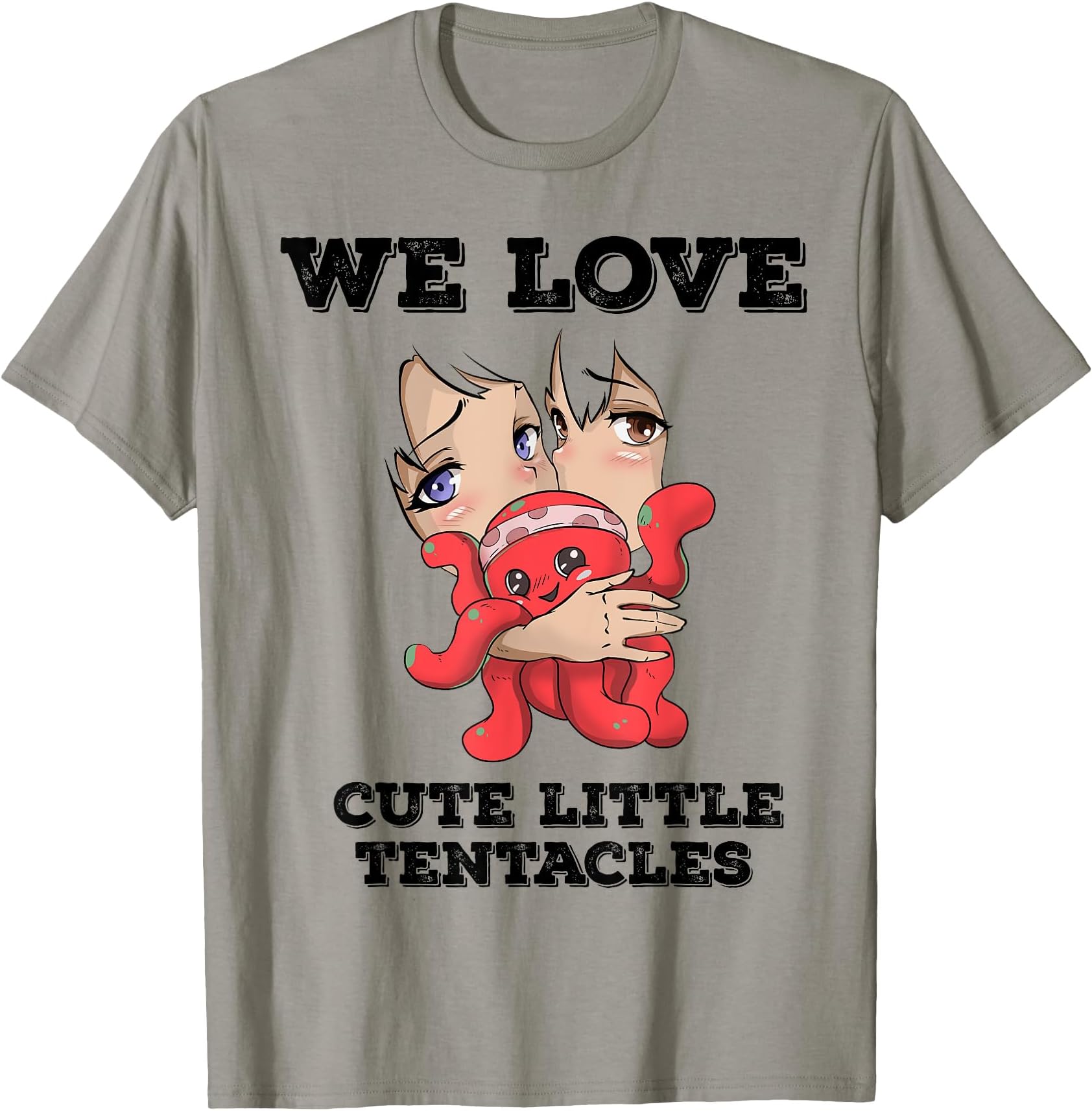 Otaku Ahegao Ecchi Etchi Hentai Lewd Kawaii Girls Octopus T-Shirt