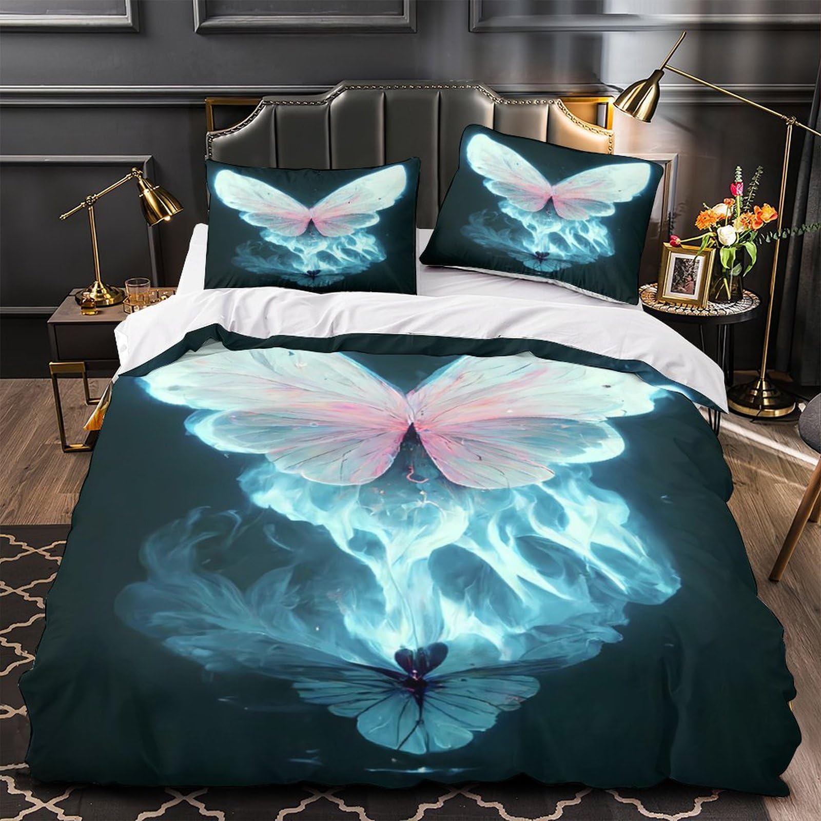Housse de couette 140x200 lit simple pour décorer une chambre de fille