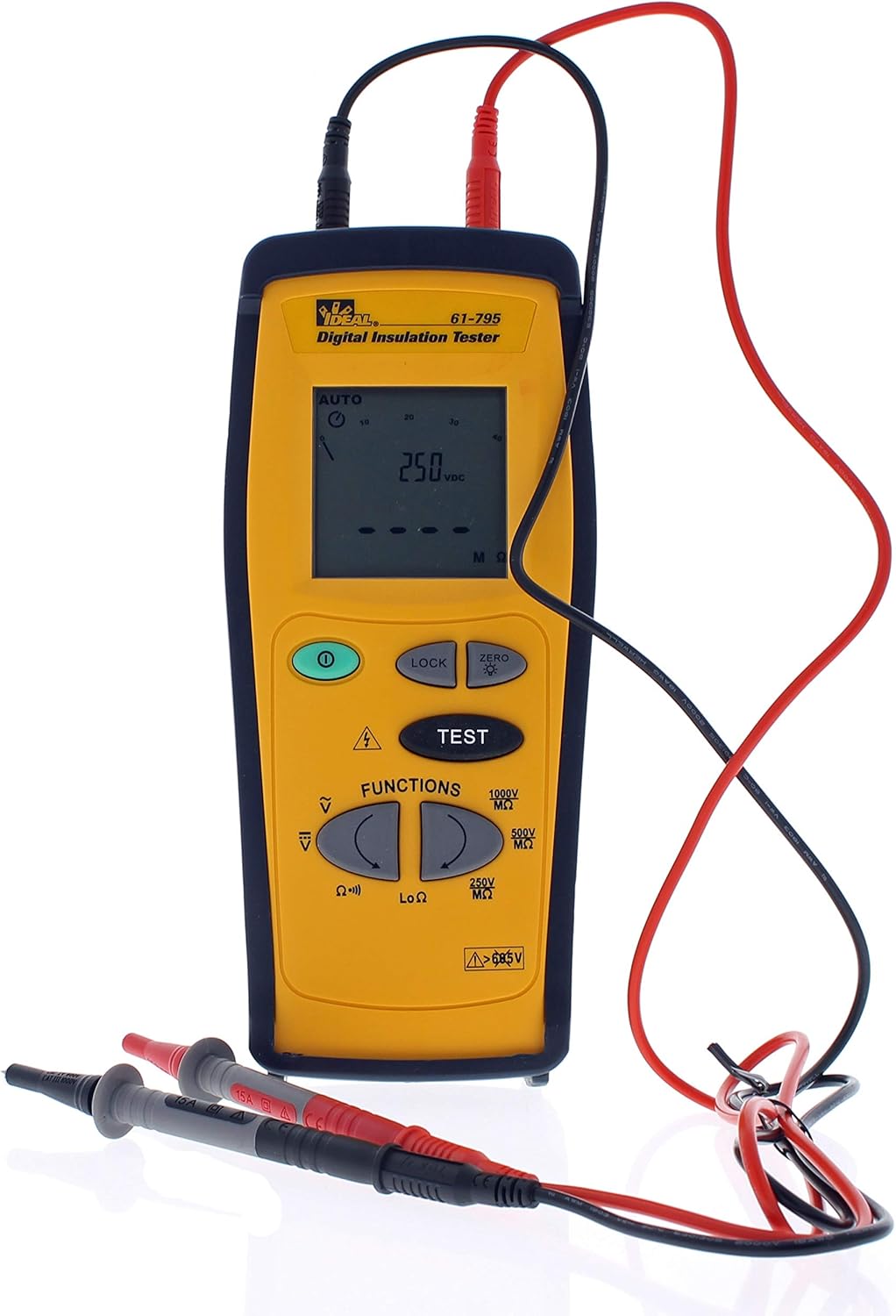 Weekly Top Sale IDEAL INDUSTRIES INC. 61-795 Hand-held Insulation Tester, 250/500/1000V test voltages