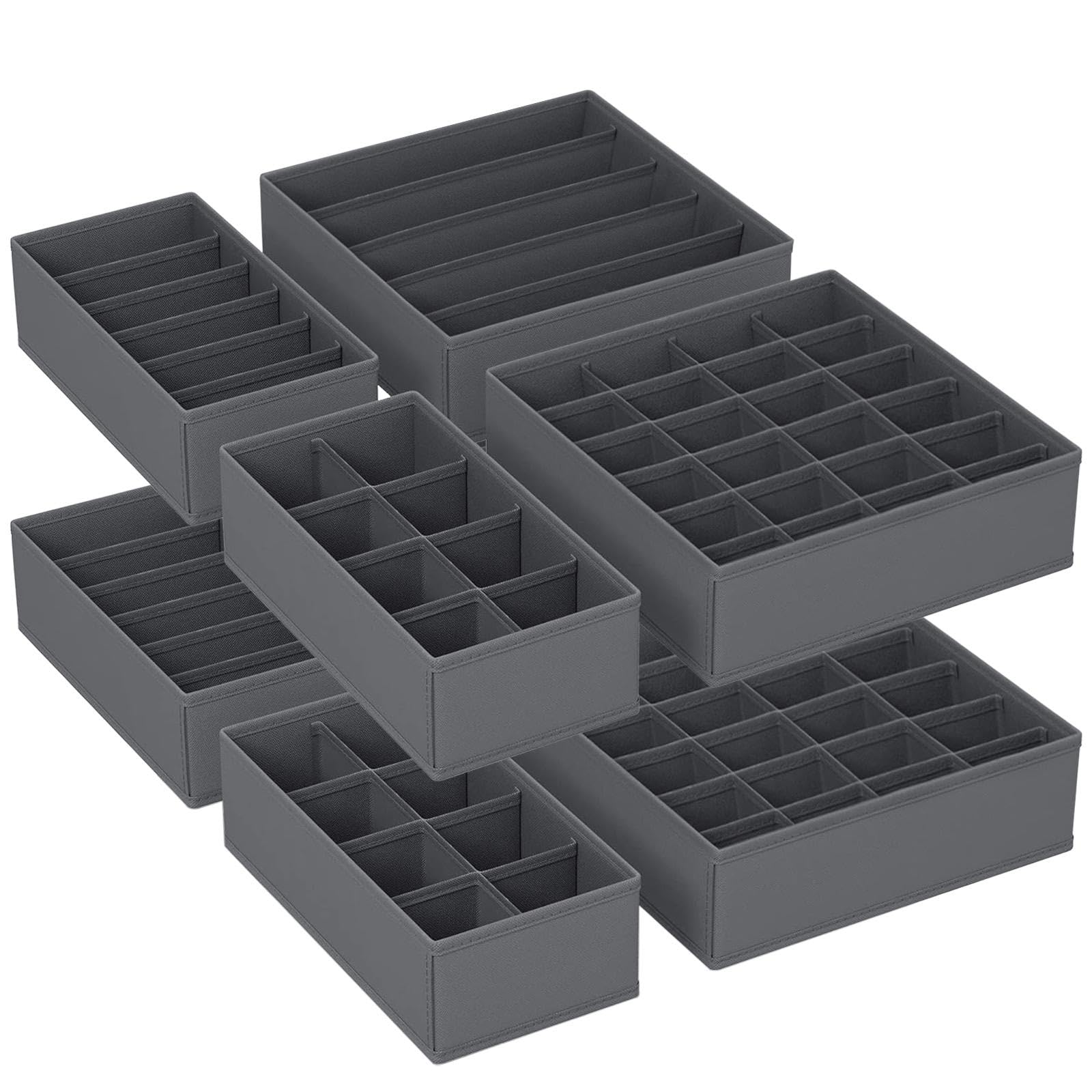 LOVICVKEM Juego de 8 Organizadores para Cajone de Ropa Interior,Organizador Armario Ropa,cajas organizadoras cajones,Plegable Cajas de Almacenamiento,para Sujetadores,Calcetín,Corbatas