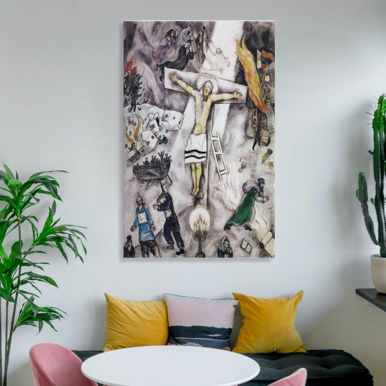 Amazon.co.jp: マルク・シャガール「白い磔刑」絵画アートポスター