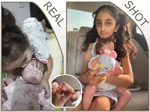 Miniatura 5 de Anano Sleeping Reborn Baby Boy - Muñeca de silicona blanda de 20 pulgadas, hecha a mano, muñeca recién nacida realista con sensación de aspecto