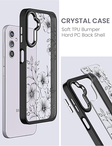 Miniatura 4 de Funda para Samsung Galaxy A14 5G con protector de pantalla de vidrio templado 2 unidades, protección de grado militar TPU suave y policarbonato